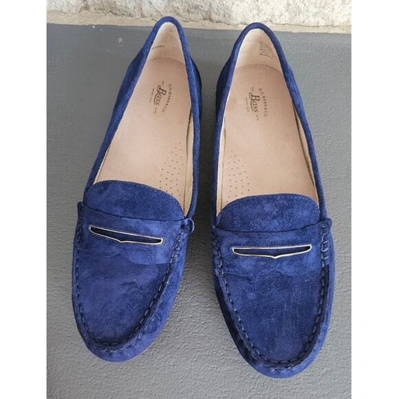 G.H. Bass & Co. Shoes - G.H. Bass Co. Blair Womens Size 10M Blue Leather Flats, Loafer, Driving Shoes